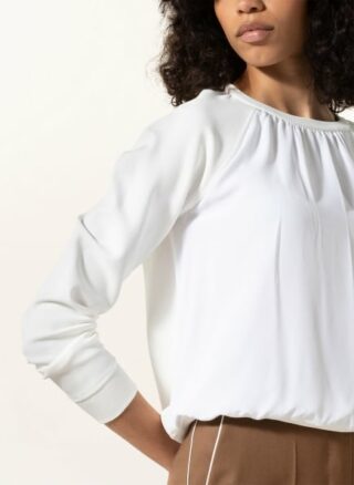 Max Mara Sweatshirt Alex Im Materialmix weiss