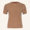 Maxmara Studio Kurzarm-Pullover Zama Mit Cashmere braun