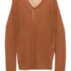 Maxmara Studio Pullover Flint Mit Schmucksteinbesatz Und Mohair braun