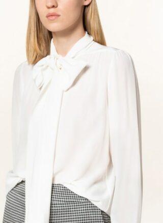 Maxmara Studio Schluppenbluse Nichel Aus Seide weiss