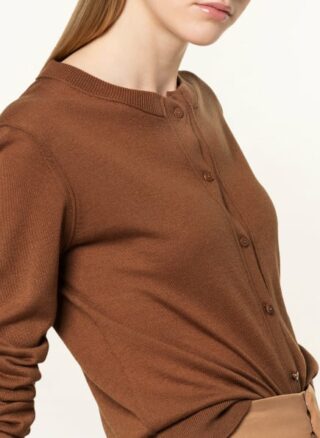 Maxmara Studio Strickjacke Mit Seide braun