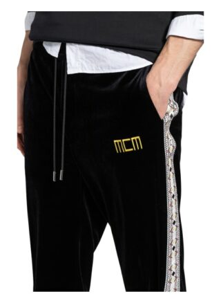 Mcm Samthose Im Jogging-Stil Mit Galonstreifen schwarz