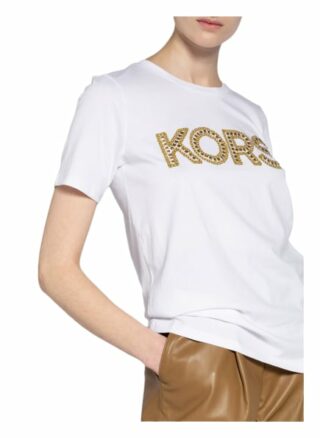 Michael Kors T-Shirt Mit Nietenbesatz weiss