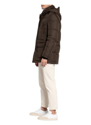 Milestone Steppjacke Odeo Mit Kunstpelzbesatz braun