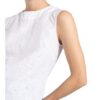 Mint & Mia Leinentop Mit Lochspitze weiss