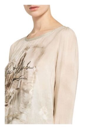 Monari Blusenshirt Mit Schmucksteinbesatz beige