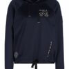 Monari Hoodie Mit Schmucksteinbesatz blau