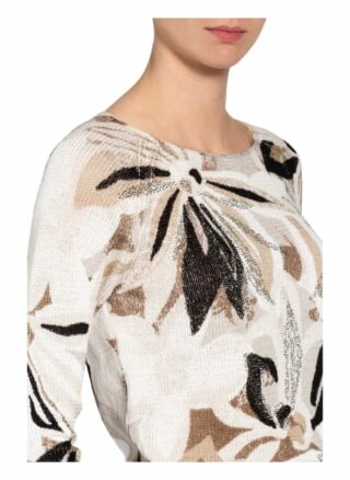 Monari Pullover Mit 3/4-Arm Und Schmucksteinbesatz braun