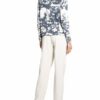 Monari Pullover Mit Schmucksteinbesatz blau