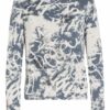Monari Pullover Mit Schmucksteinbesatz blau