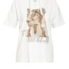 Monari Shirt Mit Schmucksteinbesatz weiss