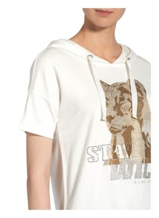 Monari Shirt Mit Schmucksteinbesatz weiss