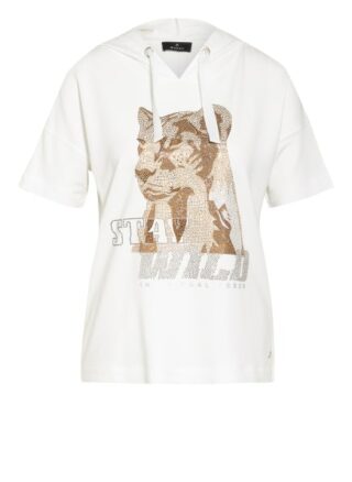 Monari Shirt Mit Schmucksteinbesatz weiss