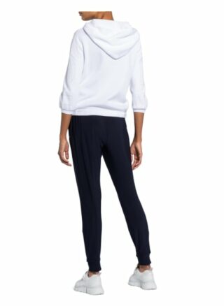 Monari Strick-Jacke Mit 3/4-Arm Und Schmucksteinbesatz weiss