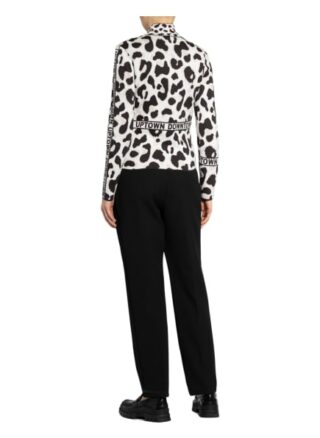 Monari Strickblazer Mit Schmucksteinbesatz grau