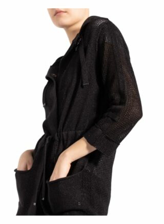 Monari Strickjacke Mit ¾-Arm Und Glitzergarn schwarz