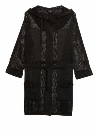 Monari Strickjacke Mit ¾-Arm Und Glitzergarn schwarz