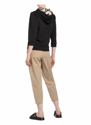 Monari Sweatjacke Mit 3/4-Arm Und Schmucksteinbesatz schwarz