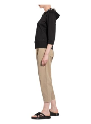 Monari Sweatjacke Mit 3/4-Arm Und Schmucksteinbesatz schwarz