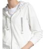 Monari Sweatjacke Mit Schmucksteinbesatz weiss