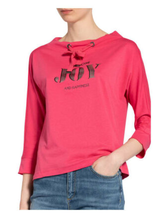 Monari Sweatshirt Mit 3/4-Arm Und Schmucksteinbesatz pink