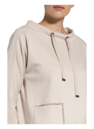 Monari Sweatshirt Mit Schmucksteinbesatz beige