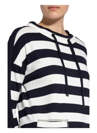 Monari Sweatshirt Mit Schmucksteinbesatz blau