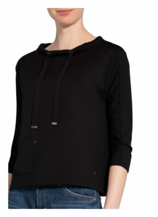 Monari Sweatshirt Mit Schmucksteinbesatz schwarz