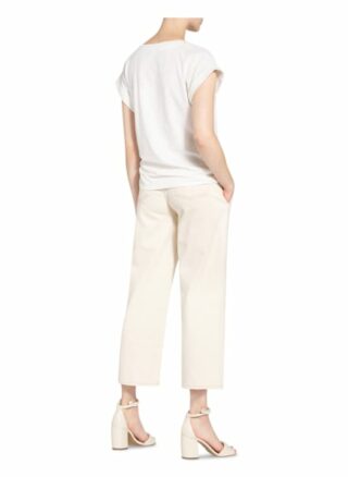 Monari T-Shirt Im Materialmix weiss