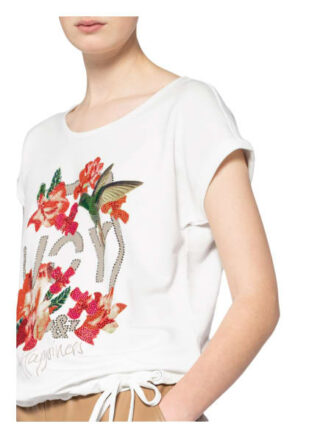 Monari T-Shirt Mit Nietenbesatz weiss
