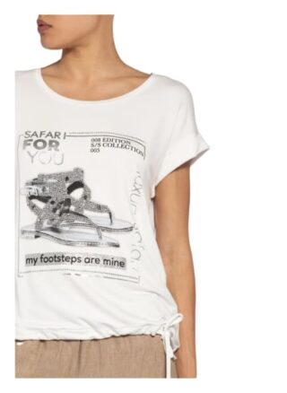 Monari T-Shirt Mit Perlen- Und Schmucksteinbesatz weiss