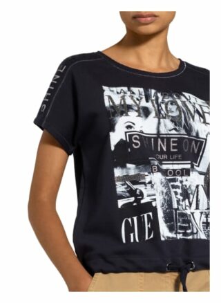 Monari T-Shirt Mit Schmucksteinbesatz blau