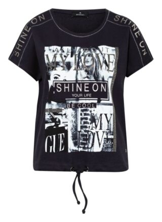 Monari T-Shirt Mit Schmucksteinbesatz blau