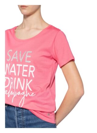 Monari T-Shirt Mit Schmucksteinbesatz pink