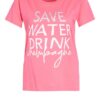 Monari T-Shirt Mit Schmucksteinbesatz pink