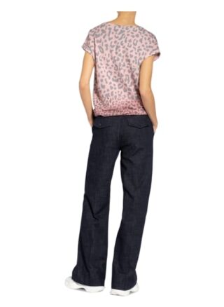 Monari T-Shirt Mit Schmucksteinbesatz rosa