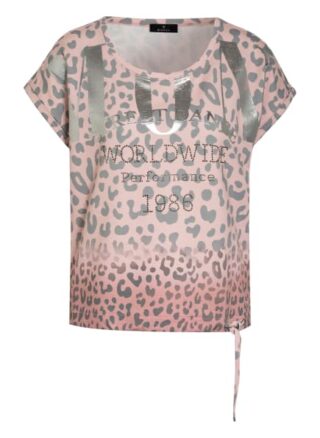 Monari T-Shirt Mit Schmucksteinbesatz rosa