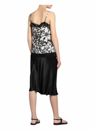 Monari Top Mit Spitzenbesatz schwarz