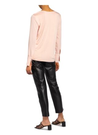 More & More Blusenshirt Im Materialmix rosa