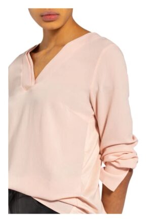 More & More Blusenshirt Im Materialmix rosa