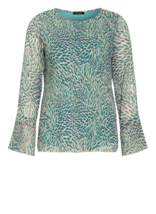 More & More Plissee-Blusenshirt blau