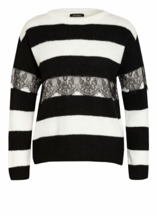 More & More Pullover Mit Spitzenbesatz schwarz
