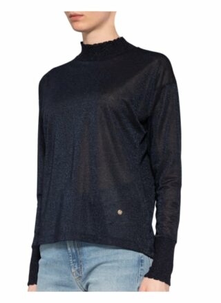 Mos Mosh Longsleeve Cher Mit Glitzergarn blau