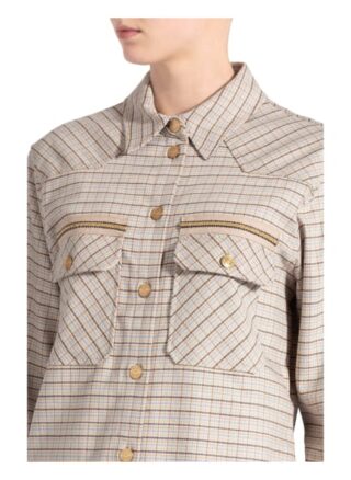 Mos Mosh Overshirt Mit Glitzergarn beige