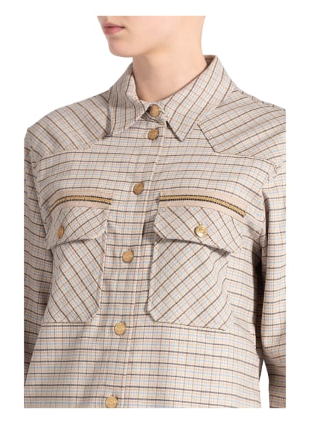 Mos Mosh Overshirt Mit Glitzergarn beige Mos Mosh Overshirt Mit Glitzergarn beige