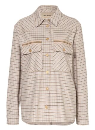 Mos Mosh Overshirt Mit Glitzergarn beige