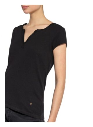 Mos Mosh T-Shirt Troy Mit Leinen schwarz
