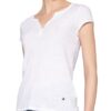 Mos Mosh T-Shirt Troy Mit Leinen weiss