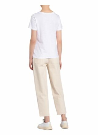Mos Mosh T-Shirt Vee Mit Schmucksteinbesatz weiss