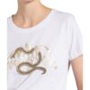 Mos Mosh T-Shirt Vee Mit Schmucksteinbesatz weiss